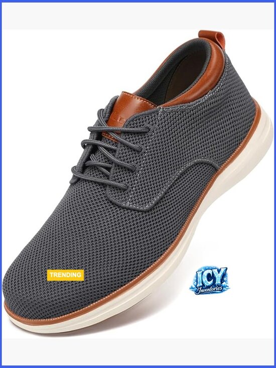 Wide Casual Dress Oxfords Business Shoes Mesh Breathable Comfortable Walking main image 7